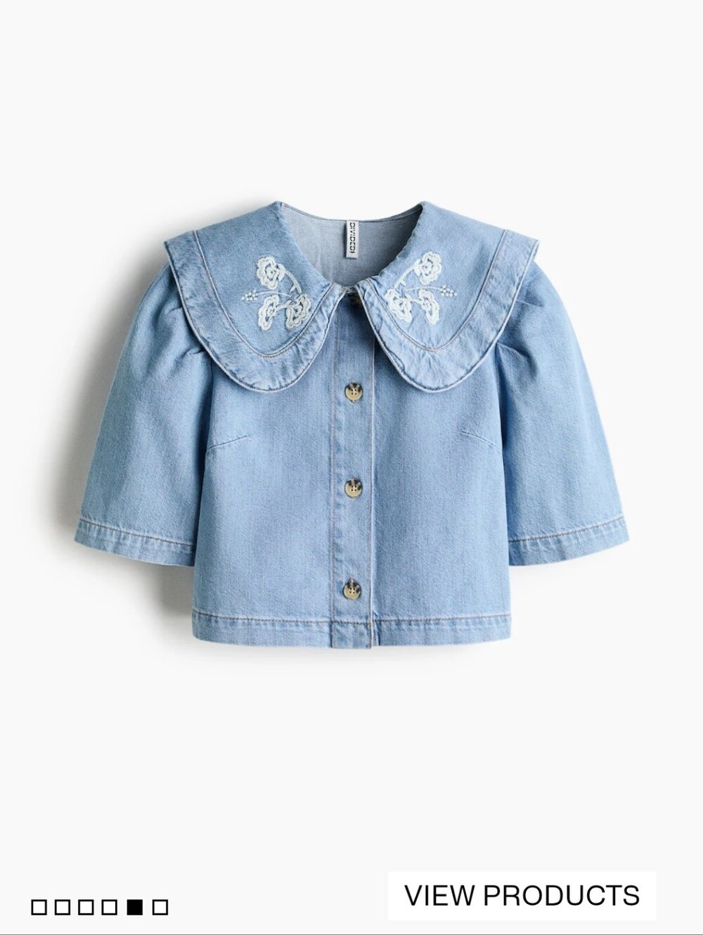 H&M Cropped Denim Top